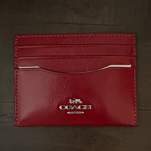 Coach Signature Red Card Holder